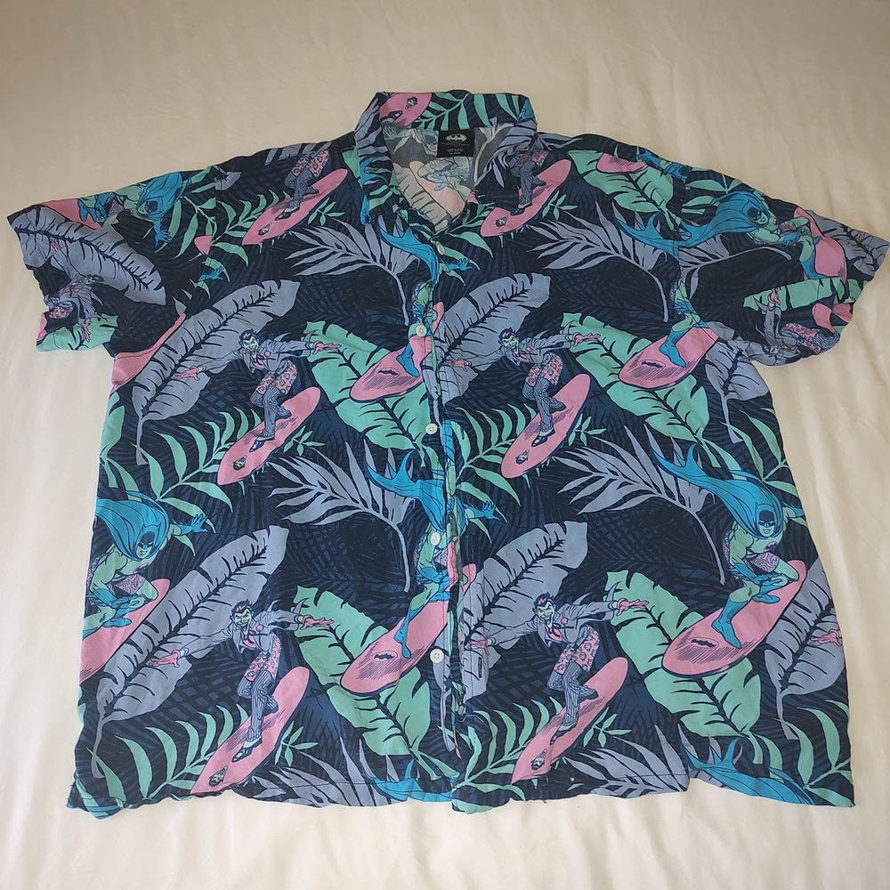 DC Men's Surfing Print Casual Shirt - Blue, Pink, Green